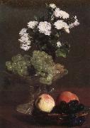 Henri Fantin-Latour Nature Morte aux Chrysanthemes et raisins Germany oil painting reproduction